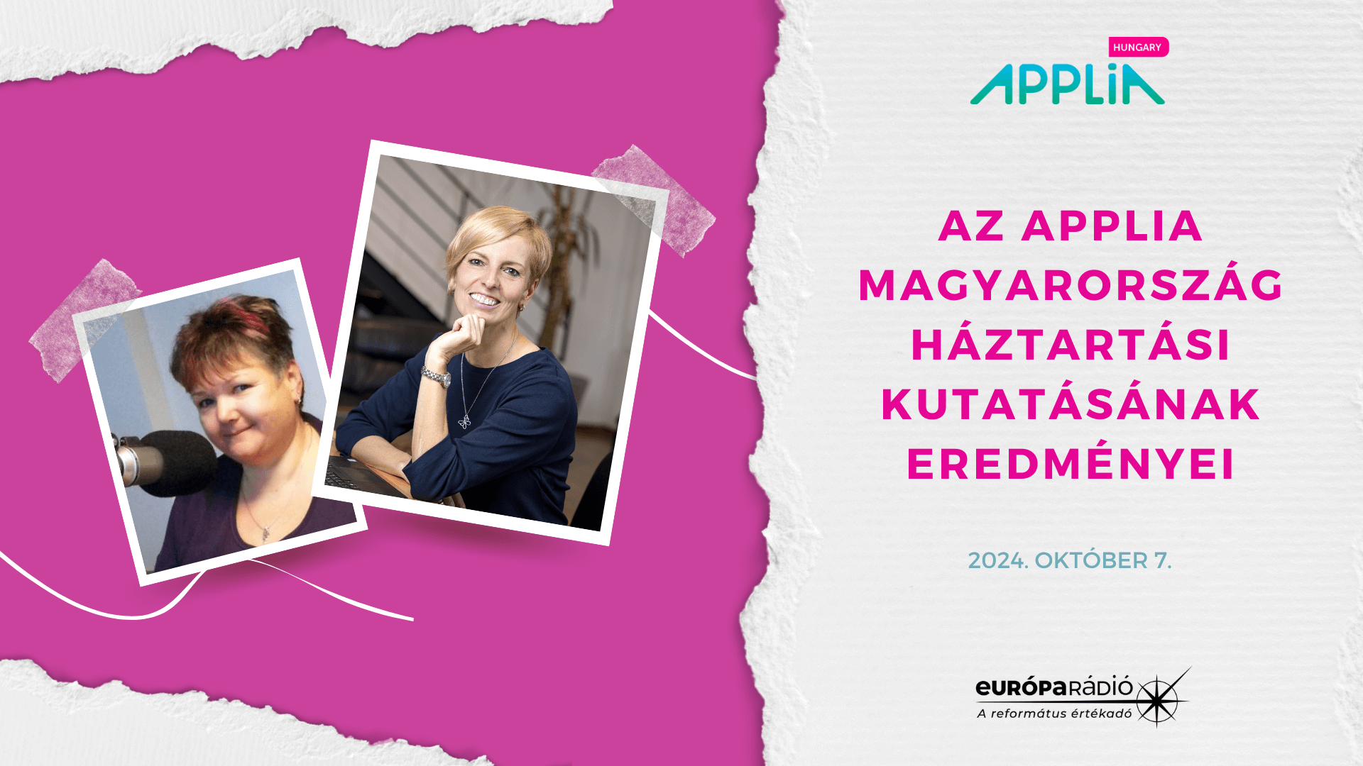 Az Európa Rádió Zöldellő című adásában Horváth Emese a hazai háztartások készülékvásárlási és készülékhasználati szokásairól kérdezte Mészáros Fannit, az APPLiA Magyarország cégvezetőjét.